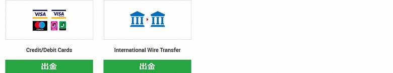 「International Wire Transfer」をクリック